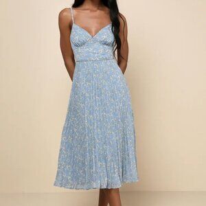 Lulus Blue Floral Dress